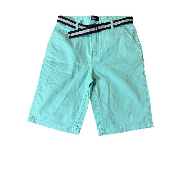NWT Place SZ 16 Shorts‎ Turquoise Light Blue w Belt Adjustable 10” Inseam Preppy - Picture 1 of 7